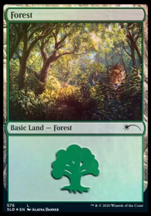 Forest (Cats) (576) [Secret Lair Drop Promos] MTG Single Magic: The Gathering  | Multizone: Comics And Games