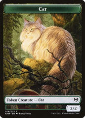 Human Warrior // Cat Double-Sided Token [Kaldheim Tokens] MTG Single Magic: The Gathering  | Multizone: Comics And Games
