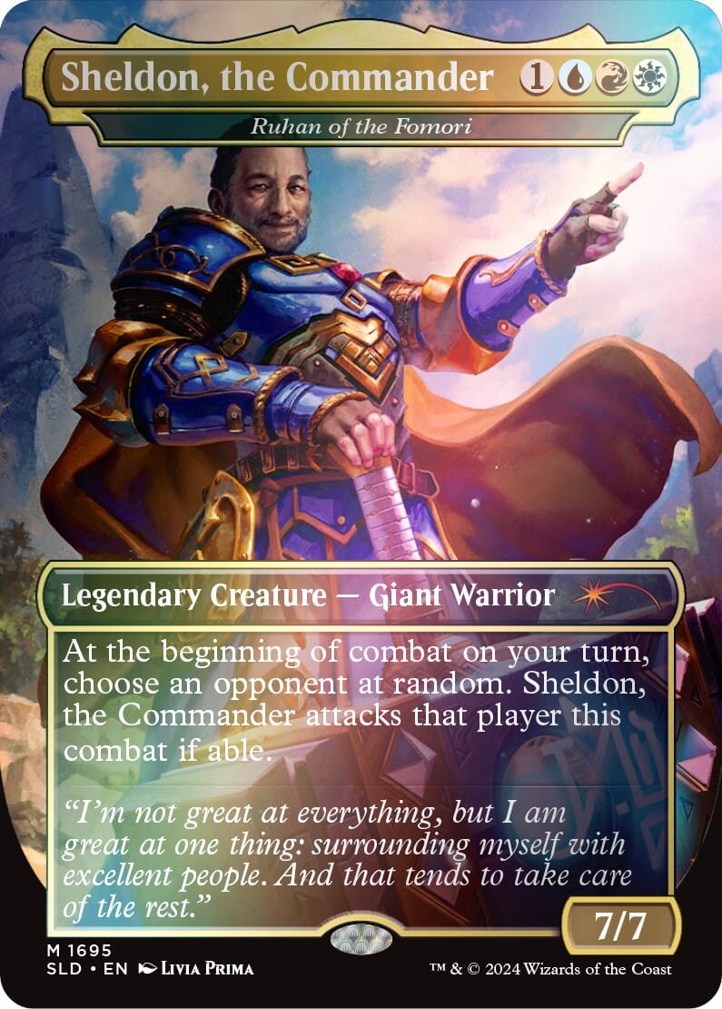 Sheldon, the Commander - Ruhan of the Fomori (Rainbow Foil) [Secret Lair Drop Series] MTG Single Magic: The Gathering  | Multizone: Comics And Games