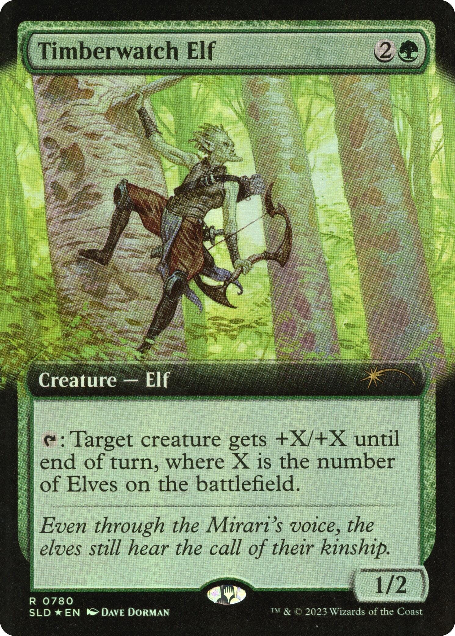 Timberwatch Elf (Extended Art) [Secret Lair Drop Series] MTG Single Magic: The Gathering  | Multizone: Comics And Games