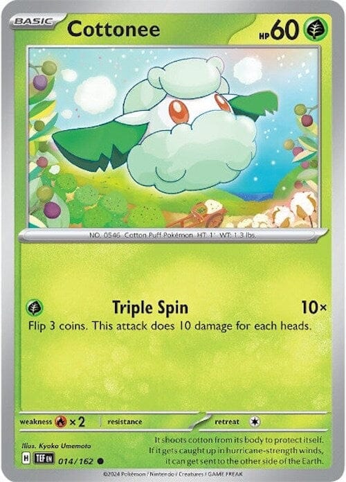 Cottonee (014/162) [Scarlet & Violet: Temporal Forces] Pokemon Single Pokémon  | Multizone: Comics And Games