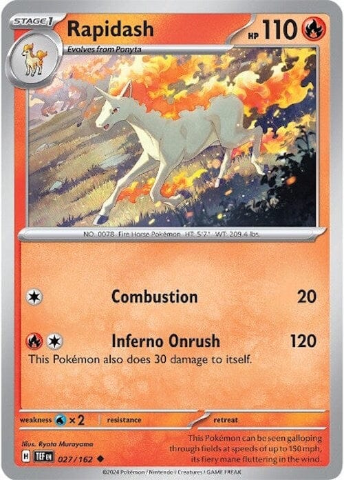 Rapidash (027/162) [Scarlet & Violet: Temporal Forces] Pokemon Single Pokémon  | Multizone: Comics And Games