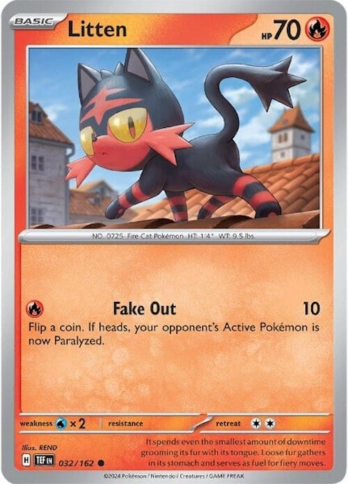 Litten (032/162) [Scarlet & Violet: Temporal Forces] Pokemon Single Pokémon  | Multizone: Comics And Games