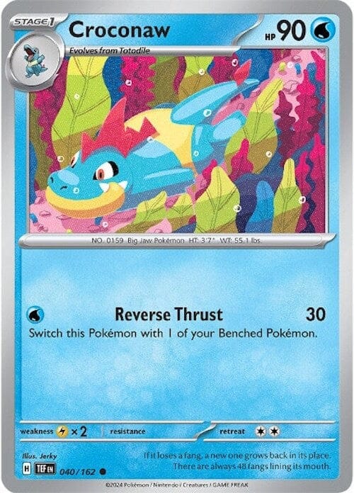 Croconaw (040/162) [Scarlet & Violet: Temporal Forces] Pokemon Single Pokémon  | Multizone: Comics And Games