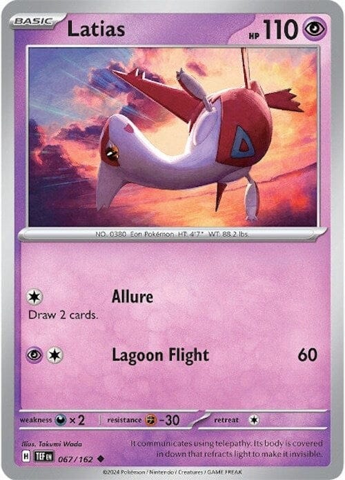 Latias (067/162) [Scarlet & Violet: Temporal Forces] Pokemon Single Pokémon  | Multizone: Comics And Games