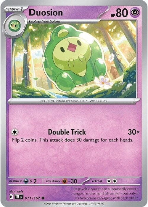 Duosion (071/162) [Scarlet & Violet: Temporal Forces] Pokemon Single Pokémon  | Multizone: Comics And Games