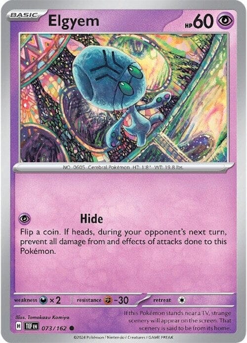 Elgyem (073/162) [Scarlet & Violet: Temporal Forces] Pokemon Single Pokémon  | Multizone: Comics And Games