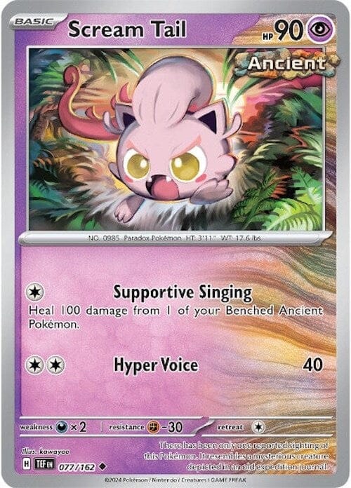 Scream Tail (077/162) [Scarlet & Violet: Temporal Forces] Pokemon Single Pokémon  | Multizone: Comics And Games