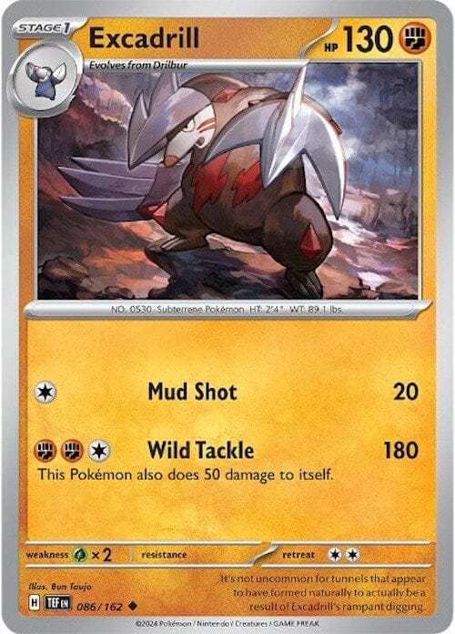 Excadrill (086/162) [Scarlet & Violet: Temporal Forces] Pokemon Single Pokémon  | Multizone: Comics And Games
