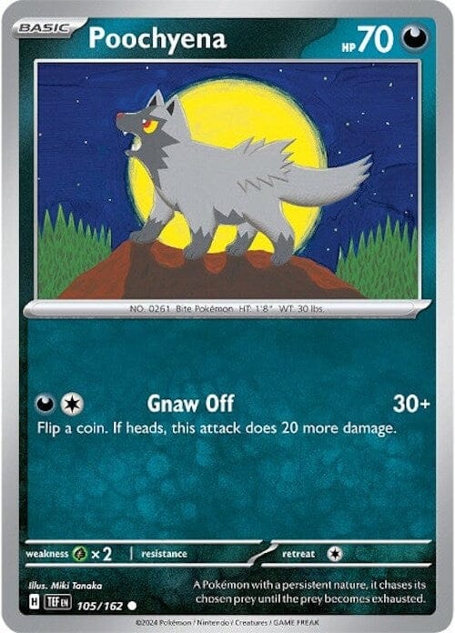 Poochyena (105/162) [Scarlet & Violet: Temporal Forces] Pokemon Single Pokémon  | Multizone: Comics And Games
