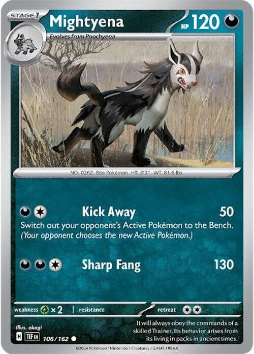 Mightyena (106/162) [Scarlet & Violet: Temporal Forces] Pokemon Single Pokémon  | Multizone: Comics And Games