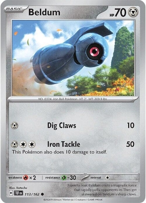 Beldum (113/162) [Scarlet & Violet: Temporal Forces] Pokemon Single Pokémon  | Multizone: Comics And Games