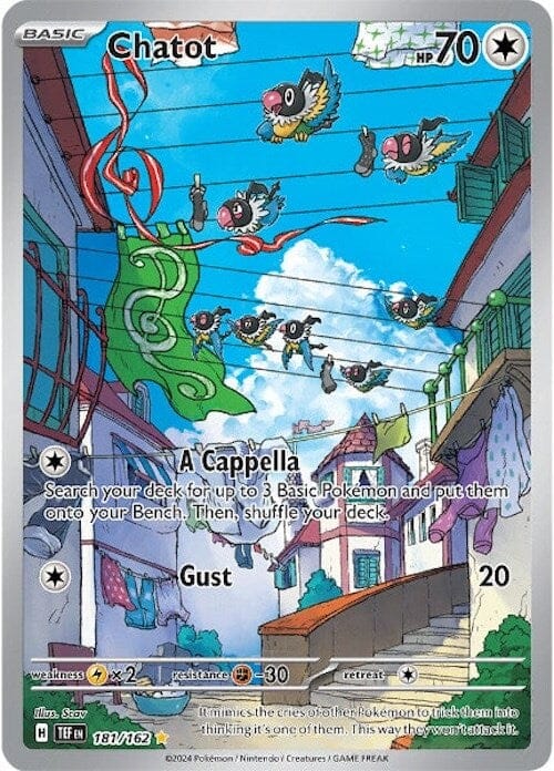 Chatot (181/162) [Scarlet & Violet: Temporal Forces] Pokemon Single Pokémon  | Multizone: Comics And Games