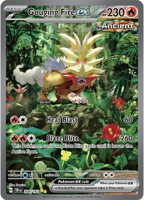 Gouging Fire ex (204/162) [Scarlet & Violet: Temporal Forces] Pokemon Single Pokémon  | Multizone: Comics And Games