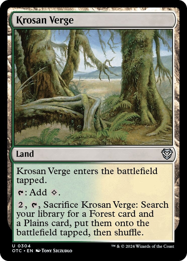 Krosan Verge [Outlaws of Thunder Junction Commander] MTG Single Magic: The Gathering  | Multizone: Comics And Games