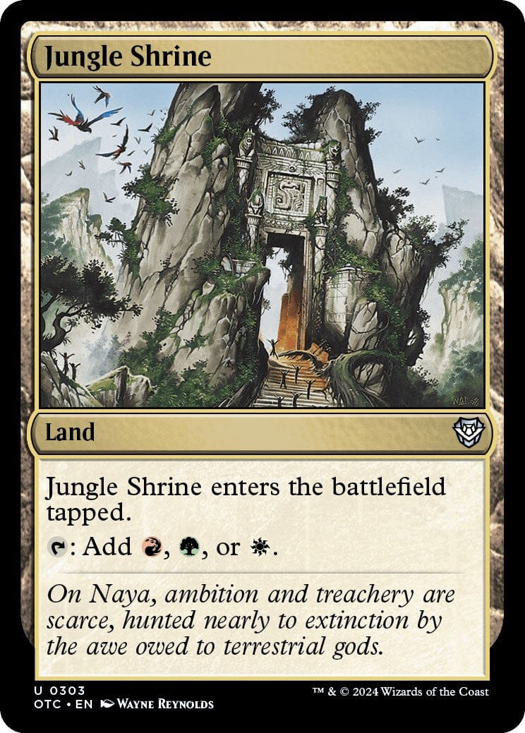 Jungle Shrine [Outlaws of Thunder Junction Commander] MTG Single Magic: The Gathering  | Multizone: Comics And Games