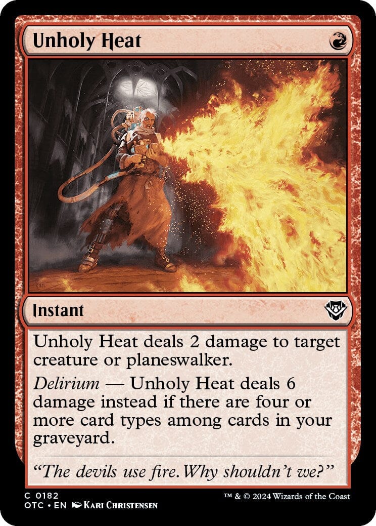 Unholy Heat [Outlaws of Thunder Junction Commander] MTG Single Magic: The Gathering  | Multizone: Comics And Games