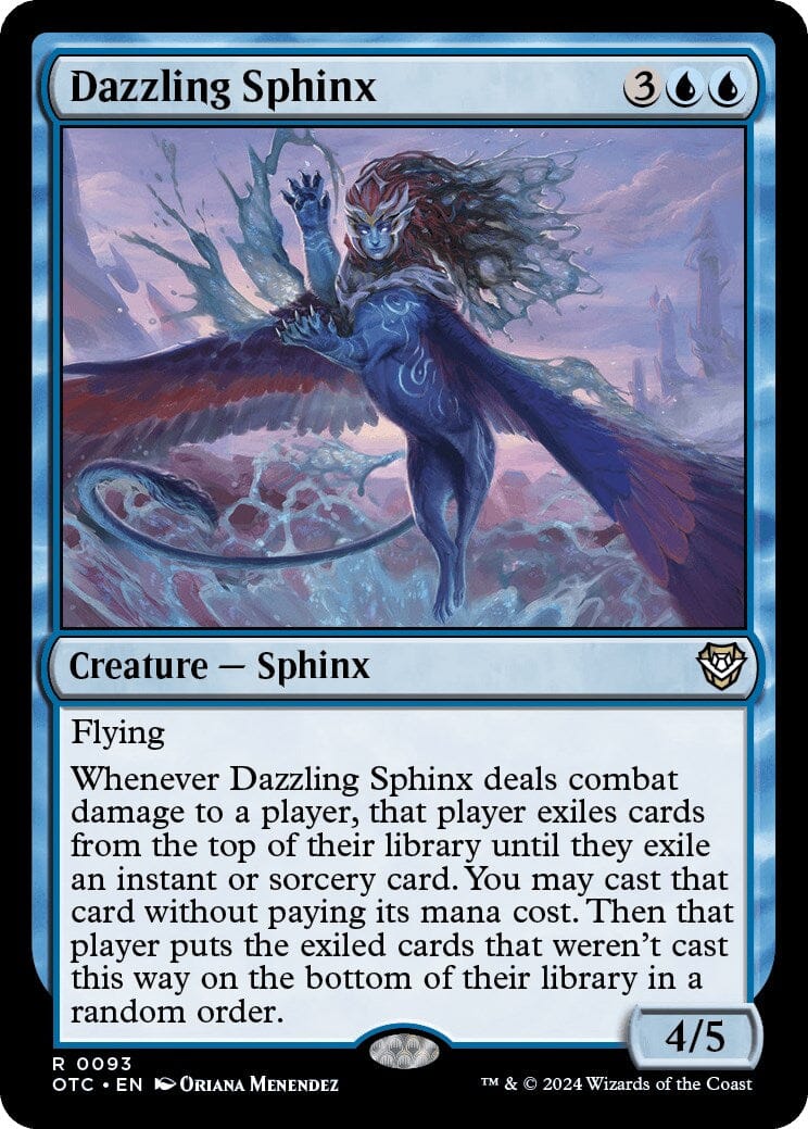 Dazzling Sphinx [Outlaws of Thunder Junction Commander] MTG Single Magic: The Gathering  | Multizone: Comics And Games