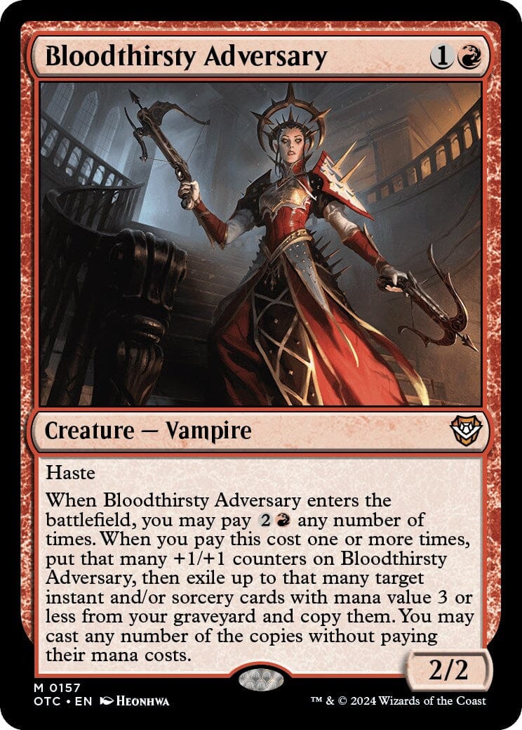 Bloodthirsty Adversary [Outlaws of Thunder Junction Commander] MTG Single Magic: The Gathering  | Multizone: Comics And Games