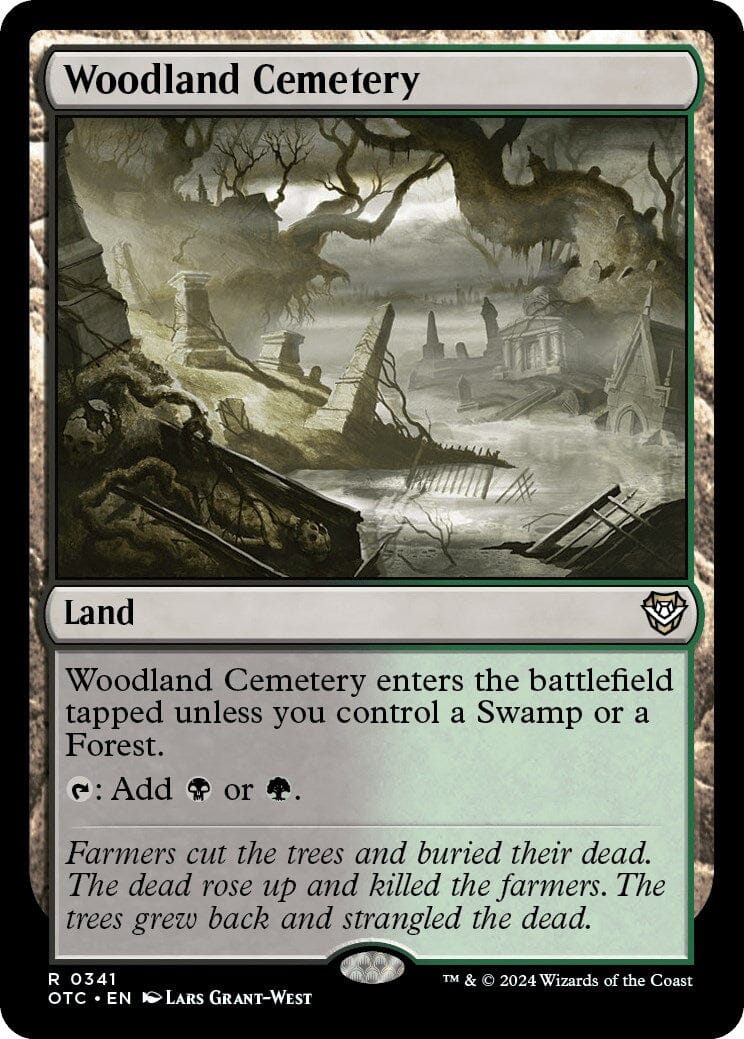 Woodland Cemetery [Outlaws of Thunder Junction Commander] MTG Single Magic: The Gathering  | Multizone: Comics And Games