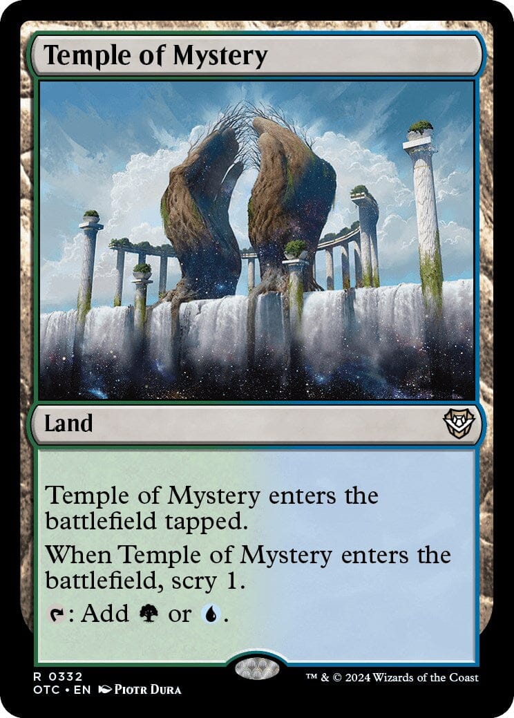 Temple of Mystery [Outlaws of Thunder Junction Commander] MTG Single Magic: The Gathering  | Multizone: Comics And Games