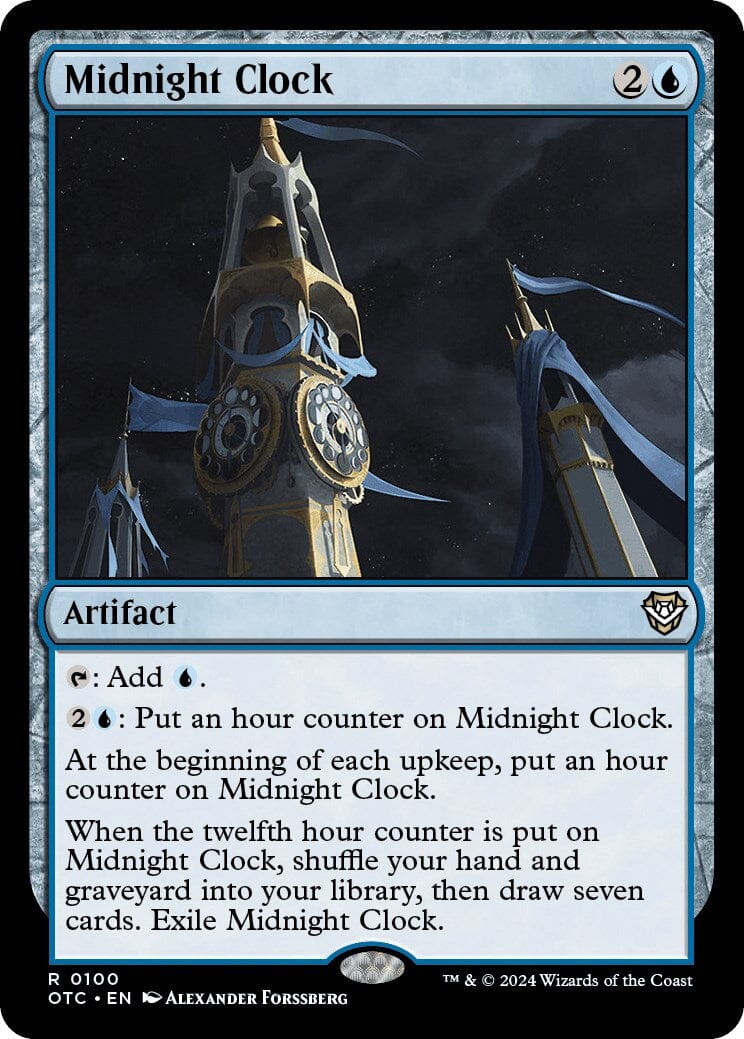 Midnight Clock [Outlaws of Thunder Junction Commander] MTG Single Magic: The Gathering  | Multizone: Comics And Games