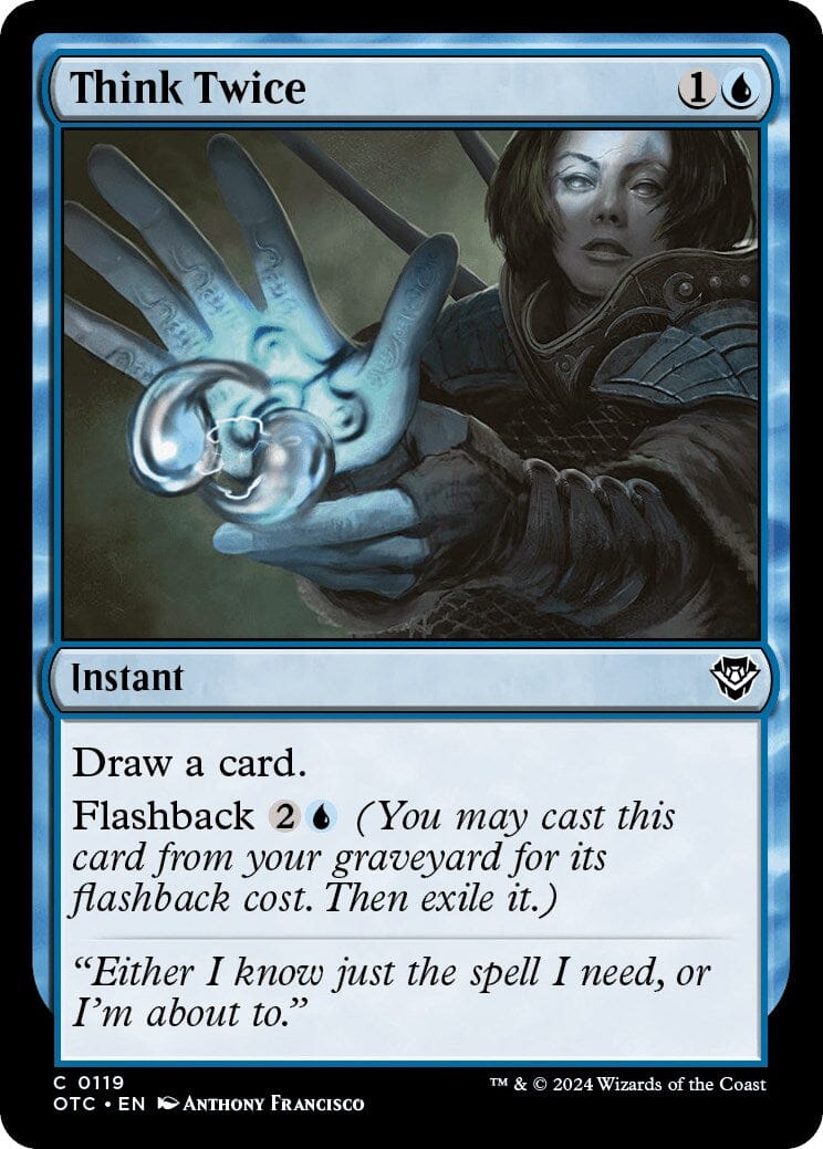 Think Twice [Outlaws of Thunder Junction Commander] MTG Single Magic: The Gathering  | Multizone: Comics And Games