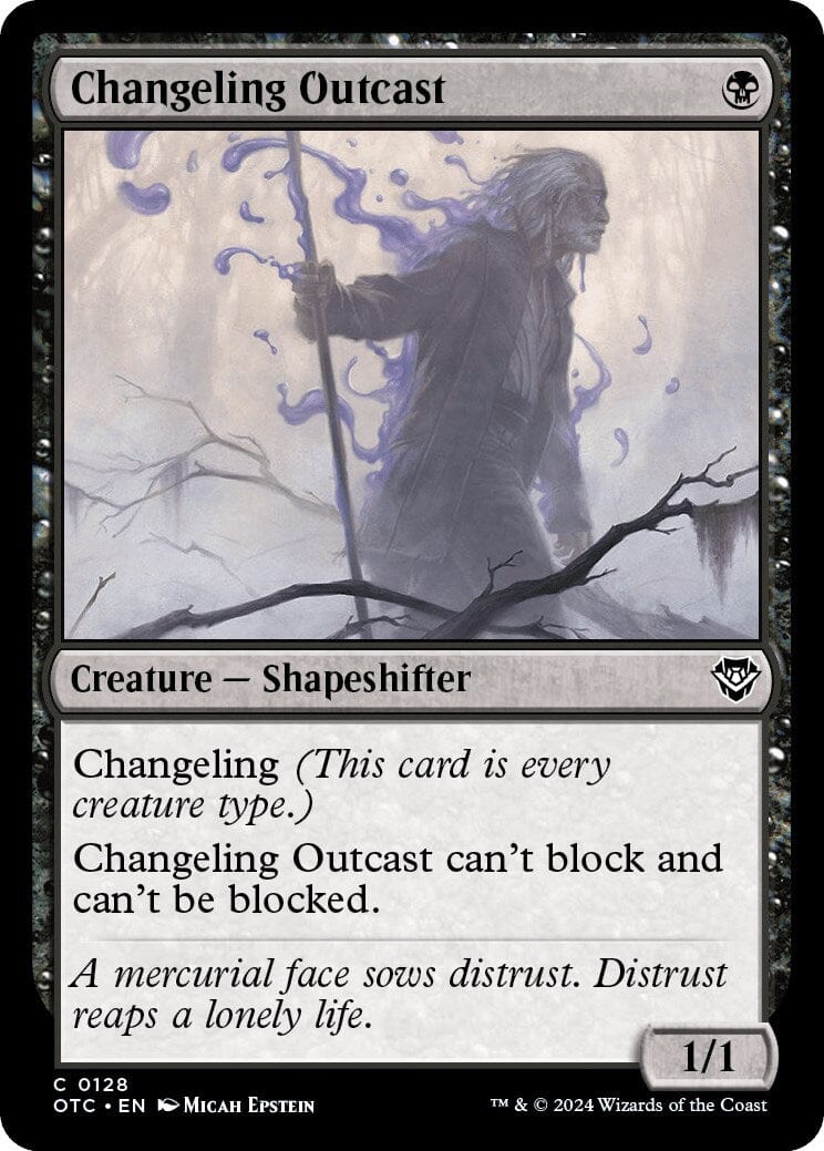 Changeling Outcast [Outlaws of Thunder Junction Commander] MTG Single Magic: The Gathering  | Multizone: Comics And Games