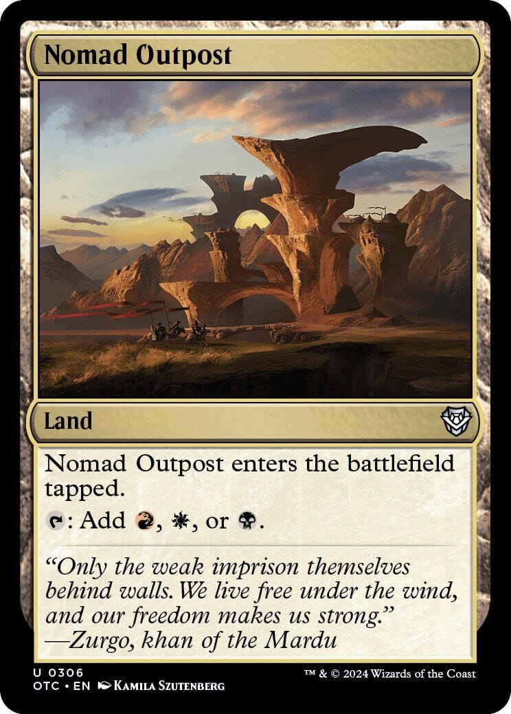 Nomad Outpost [Outlaws of Thunder Junction Commander] MTG Single Magic: The Gathering  | Multizone: Comics And Games