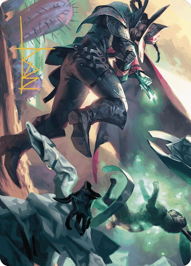 Metamorphic Blast Art Card (Gold-Stamped Signature) [Outlaws of Thunder Junction Art Series] MTG Single Magic: The Gathering  | Multizone: Comics And Games