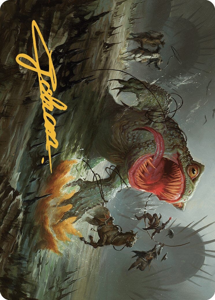 The Gitrog, Ravenous Ride Art Card (Gold-Stamped Signature) [Outlaws of Thunder Junction Art Series] MTG Single Magic: The Gathering  | Multizone: Comics And Games