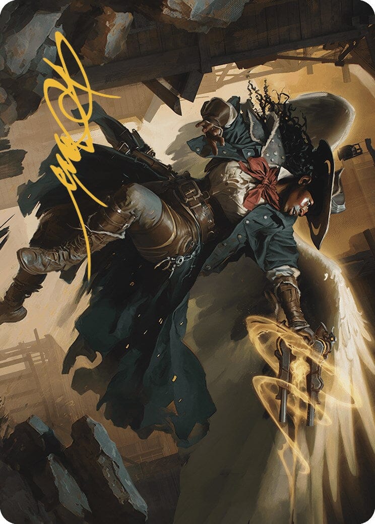 Archangel of Tithes Art Card (Gold-Stamped Signature) [Outlaws of Thunder Junction Art Series] MTG Single Magic: The Gathering  | Multizone: Comics And Games