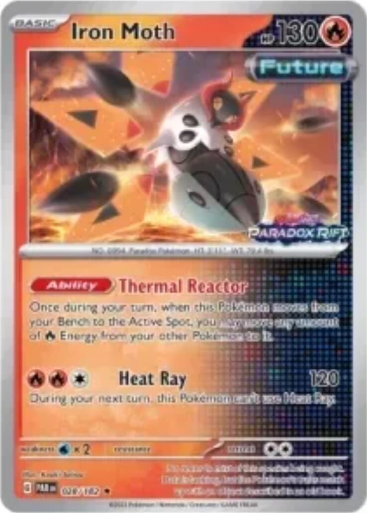 Iron Moth (028/182) (Stamped) [Scarlet & Violet: Paradox Rift] Pokemon Single Pokémon  | Multizone: Comics And Games
