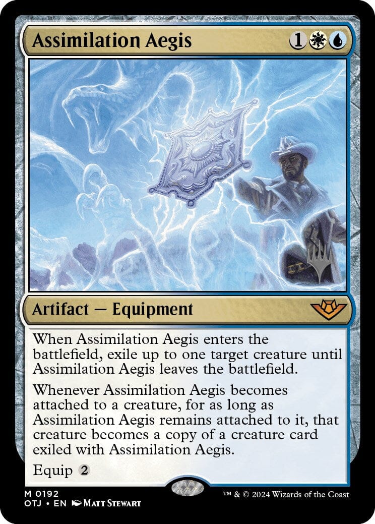 Assimilation Aegis (Promo Pack) [Outlaws of Thunder Junction Promos] MTG Single Magic: The Gathering  | Multizone: Comics And Games