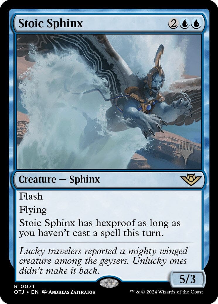 Stoic Sphinx (Promo Pack) [Outlaws of Thunder Junction Promos] MTG Single Magic: The Gathering  | Multizone: Comics And Games