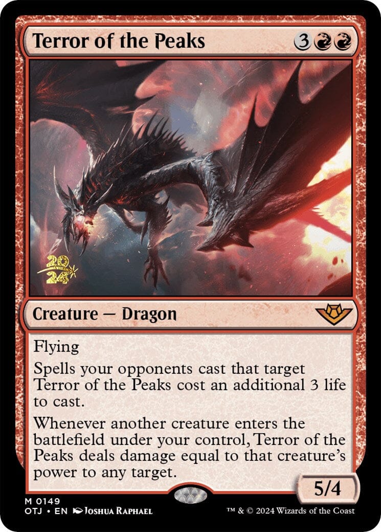 Terror of the Peaks (OTJ) [Outlaws of Thunder Junction Prerelease Promos] MTG Single Magic: The Gathering  | Multizone: Comics And Games