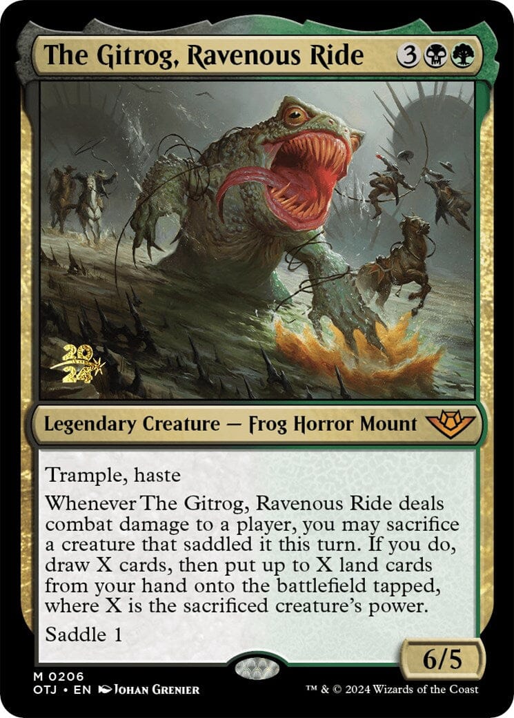 The Gitrog, Ravenous Ride [Outlaws of Thunder Junction Prerelease Promos] MTG Single Magic: The Gathering  | Multizone: Comics And Games