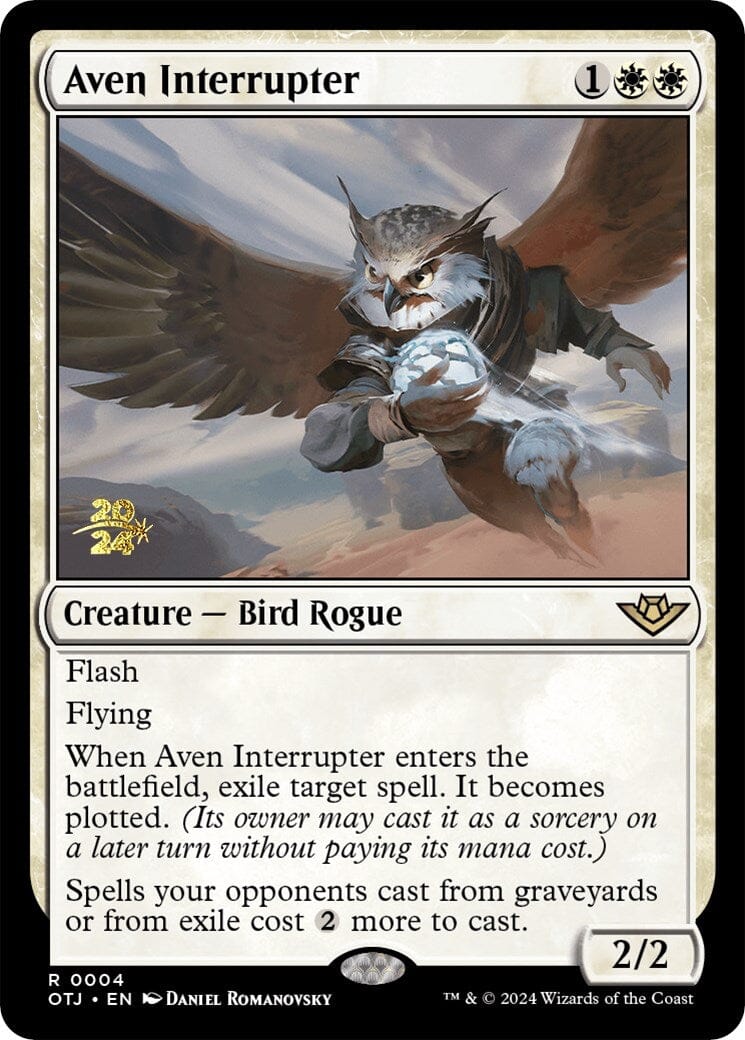 Aven Interrupter [Outlaws of Thunder Junction Prerelease Promos] MTG Single Magic: The Gathering  | Multizone: Comics And Games