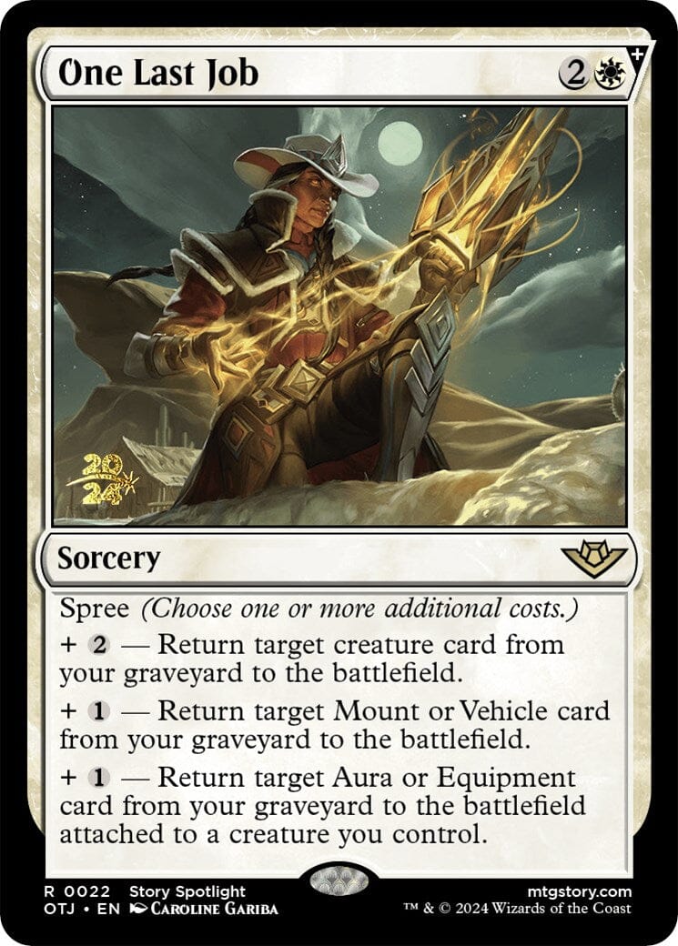 One Last Job [Outlaws of Thunder Junction Prerelease Promos] MTG Single Magic: The Gathering  | Multizone: Comics And Games