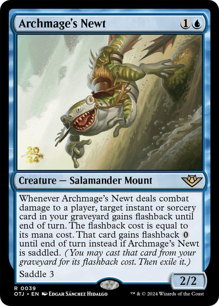 Archmage's Newt [Outlaws of Thunder Junction Prerelease Promos] MTG Single Magic: The Gathering  | Multizone: Comics And Games