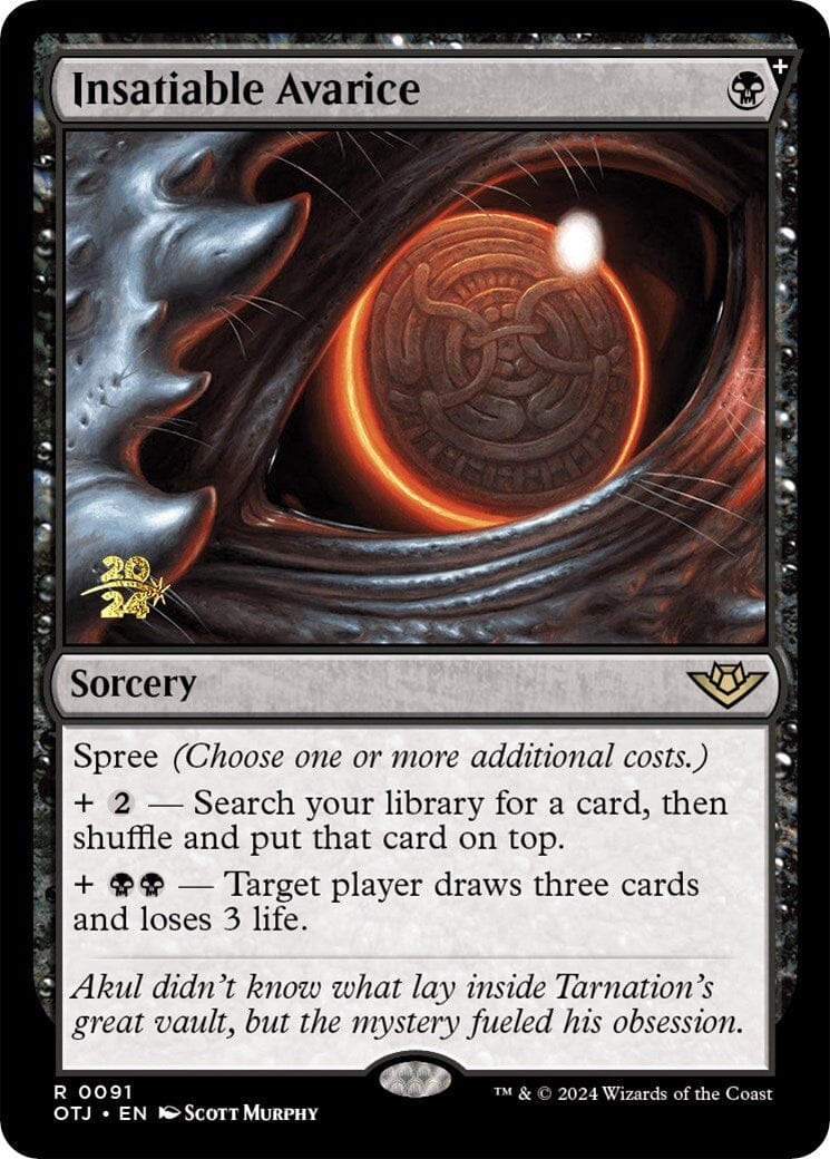 Insatiable Avarice [Outlaws of Thunder Junction Prerelease Promos] MTG Single Magic: The Gathering  | Multizone: Comics And Games