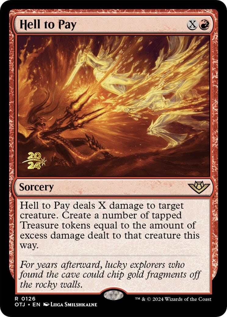 Hell to Pay [Outlaws of Thunder Junction Prerelease Promos] MTG Single Magic: The Gathering  | Multizone: Comics And Games