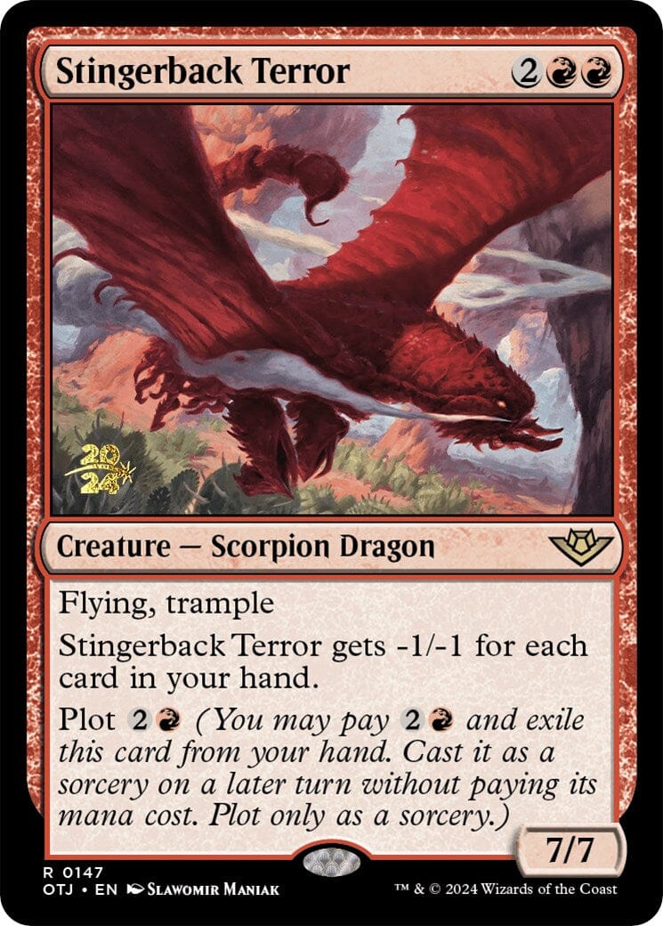 Stingerback Terror [Outlaws of Thunder Junction Prerelease Promos] MTG Single Magic: The Gathering  | Multizone: Comics And Games