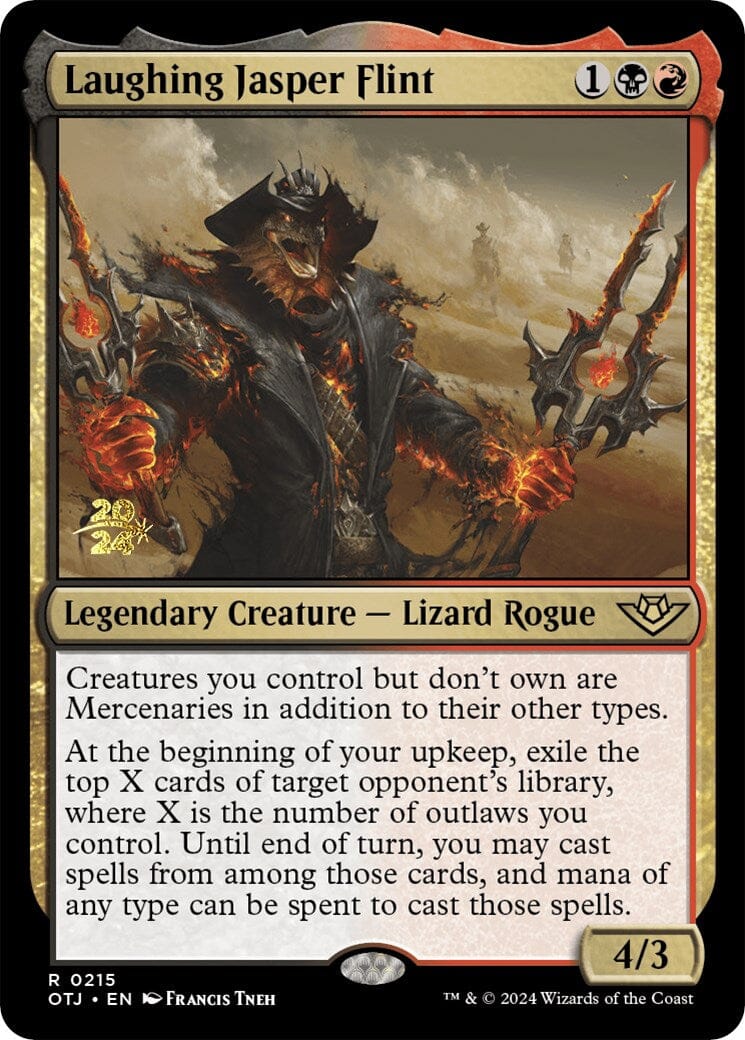 Laughing Jasper Flint [Outlaws of Thunder Junction Prerelease Promos] MTG Single Magic: The Gathering  | Multizone: Comics And Games