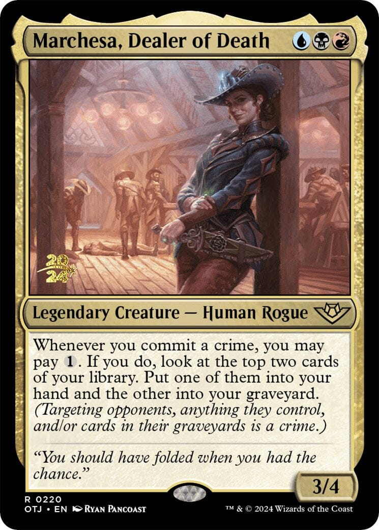 Marchesa, Dealer of Death [Outlaws of Thunder Junction Prerelease Promos] MTG Single Magic: The Gathering  | Multizone: Comics And Games