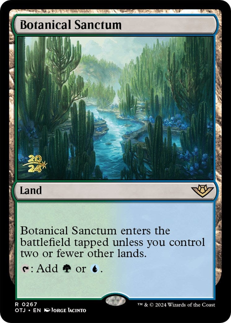 Botanical Sanctum (OTJ) [Outlaws of Thunder Junction Prerelease Promos] MTG Single Magic: The Gathering  | Multizone: Comics And Games