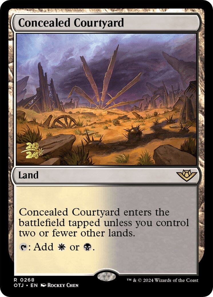 Concealed Courtyard (OTJ) [Outlaws of Thunder Junction Prerelease Promos] MTG Single Magic: The Gathering  | Multizone: Comics And Games