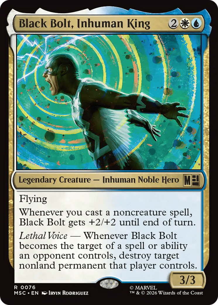 Black Bolt, Inhuman King [Marvel Super Heroes Commander] MTG Single Magic: The Gathering  | Multizone: Comics And Games