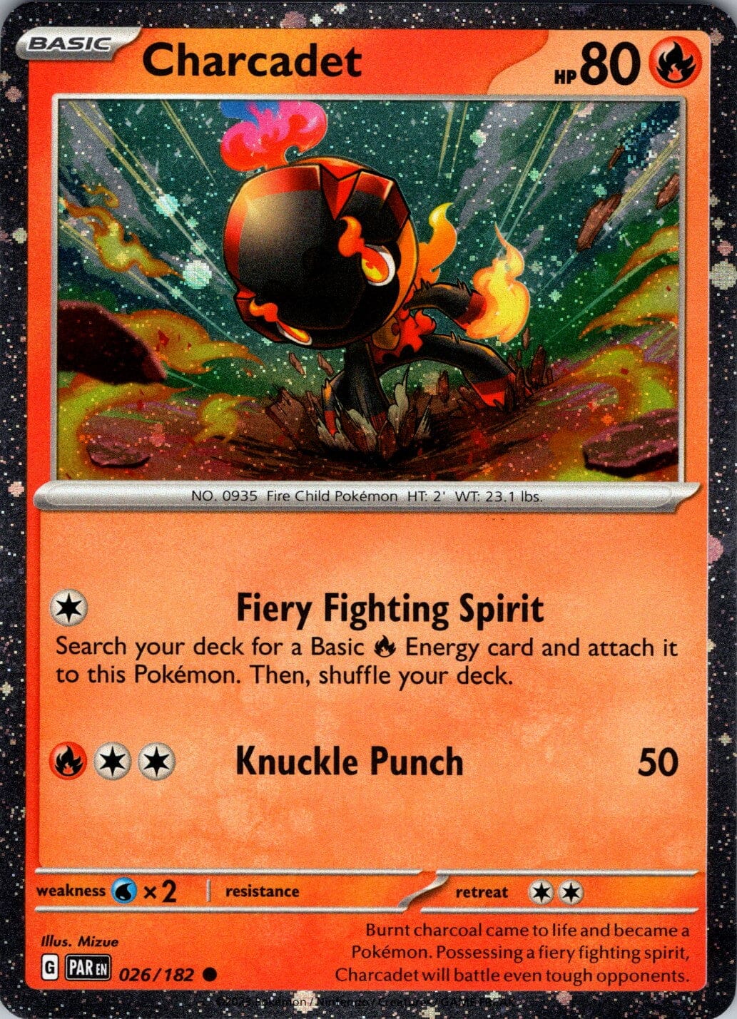 Charcadet (026/182) (Cosmos Holo) [Scarlet & Violet: Paradox Rift] Pokemon Single Pokémon  | Multizone: Comics And Games