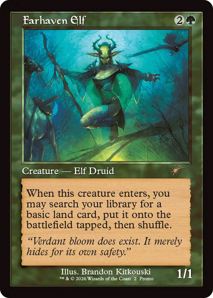 Farhaven Elf (Retro Frame) [Wizards Play Network 2026] MTG Single Magic: The Gathering  | Multizone: Comics And Games